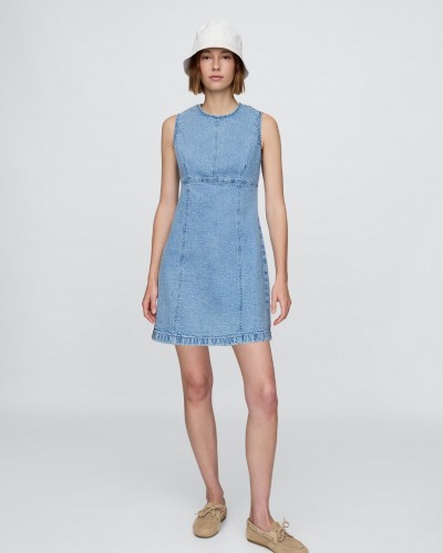 갭 데님 쉬프트 미니원피스